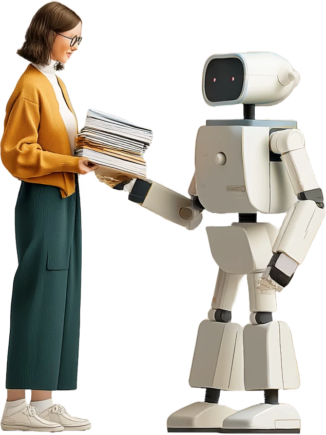 Person collaborating with AI